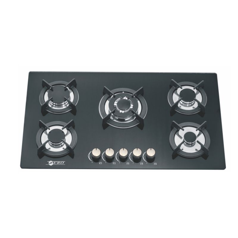 Zero Appliances 5 Burner Glass Top Gas Hob